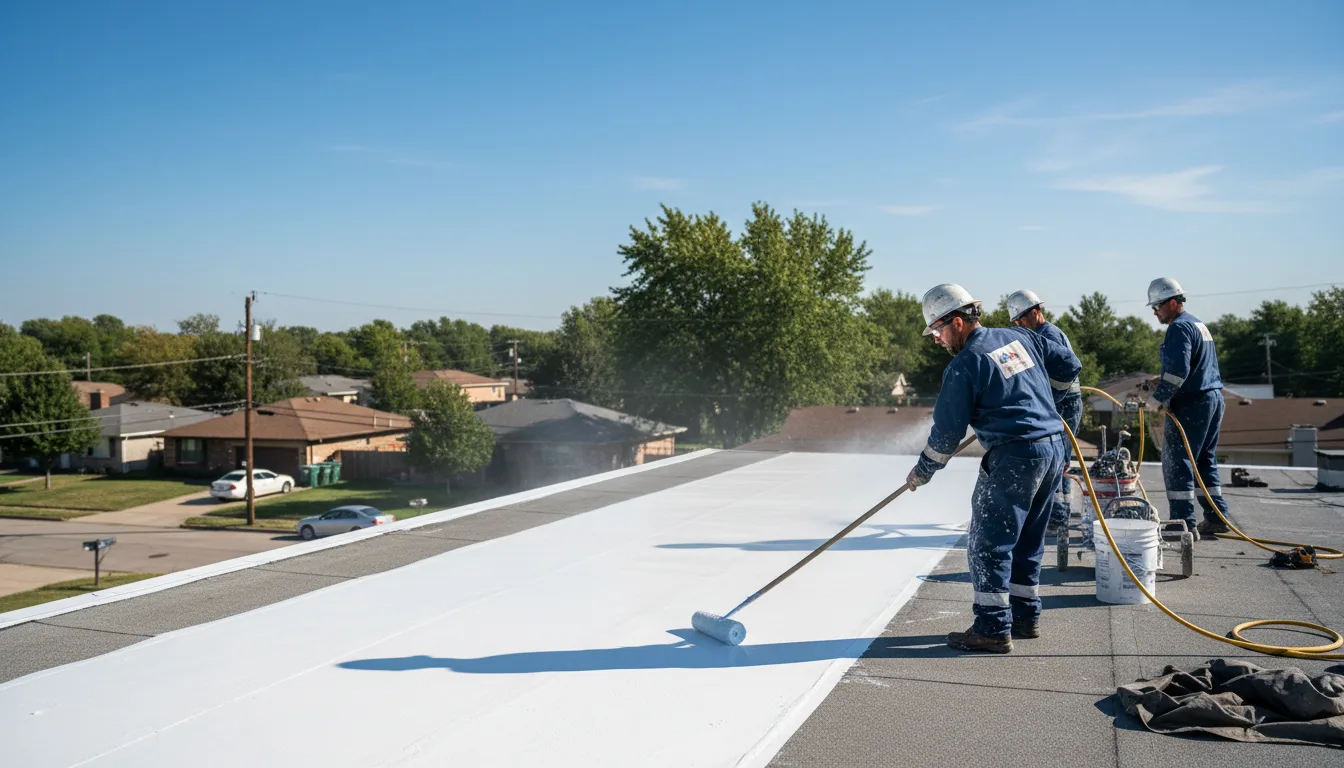 Commercial roof coating in Dowling, MI near me